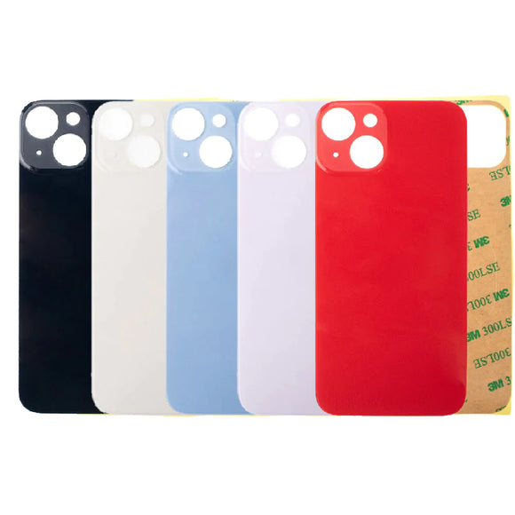 Back Glass Cover with Adhesive and Big Camera Hole for iPhone 14 Plus - High Quality