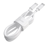 hoco High-Power 100W Type-C to Type-C Charging Data Cable 1m 2m White