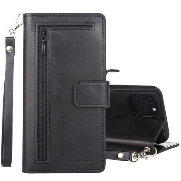 Goospery PU Leather Card-Slot Detachable Diary Case for iPhone 12 Pro Max