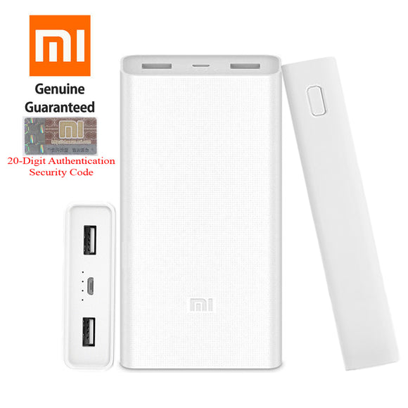 Genuine Xiaomi Mi Power Bank Portable Charger 20,000 mAH for All Phones and Tablets