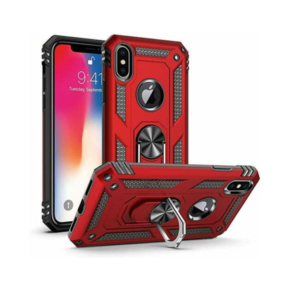 Heavy Duty Case with 360° Rotating Ring Kickstand for iPhone X/XS/XS Max/XR