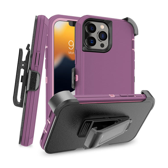 Shockproof Robot Armor Hard Plastic Case with Belt Clip for iPhone 14 Pro Max