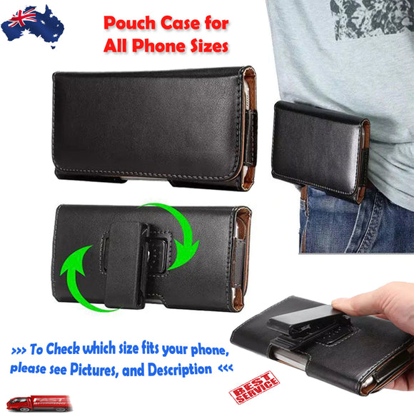 Flip Leather Pouch Case with 360° Rotating Belt Clip For iPhone Samsung and other Phones