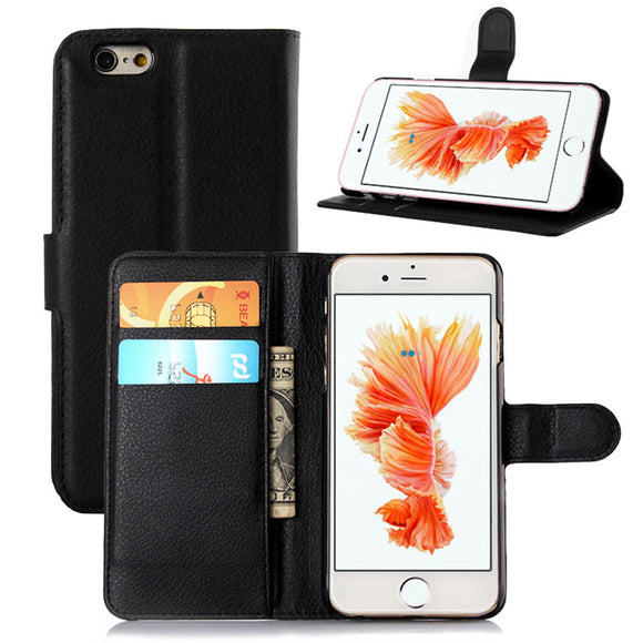 Wallet Flip Leather Case With Card Slots TPU Cover for iPhone 6 / 6S