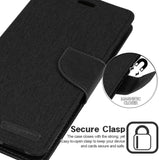 Mercury Goospery Canvas Diary Wallet Case With Card Slots for iPhone XS Max