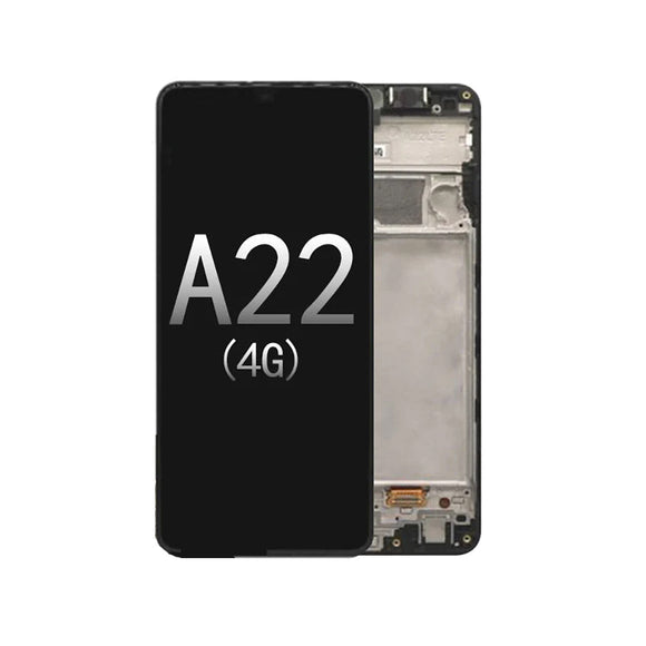 LCD and Touch Assembly With Frame for Samsung Galaxy A22 4G A225 Service Pack