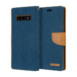 Mercury Goospery Canvas Diary Wallet Case With Card Slots for Samsung Galaxy S10 / S10+ / S10 Lite / S10e