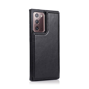 Back Magnetic Flip Leather Wallet Cover Case With Card Slots for Samsung Galaxy Note 20/Note 20 Ultra