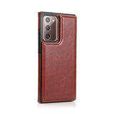 Back Magnetic Flip Leather Wallet Cover Case With Card Slots for Samsung Galaxy Note 20/Note 20 Ultra