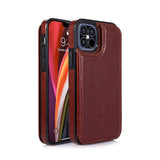 Back Magnetic Flip Leather Wallet Cover Case With Card Slots for iPhone 12/12 Pro/12 Pro Max/12 Mini