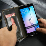 CaseMe Card Wallet Leather Case for Samsung S6 Edge/S6 Edge+
