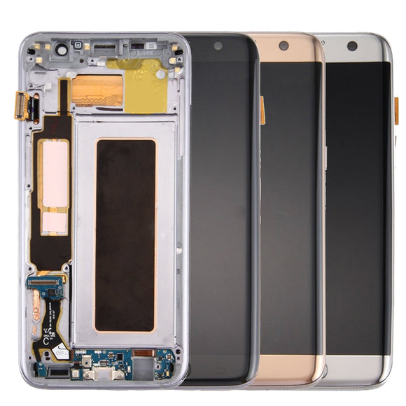 LCD and Touch Assembly for Samsung Galaxy S7 Edge with Frame and Parts - OEM Refurbished