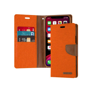 Goospery Canvas Diary Wallet Case With Card Slots for iPhone 8 7 SE 2 SE 3 8+ 7+
