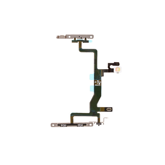 Power Switch Volume Flex Cable with Metal Plate for iPhone 6S