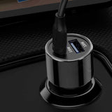 PISEN Metal Dual Type-C PD and USB QC Fast Car Charger 36W