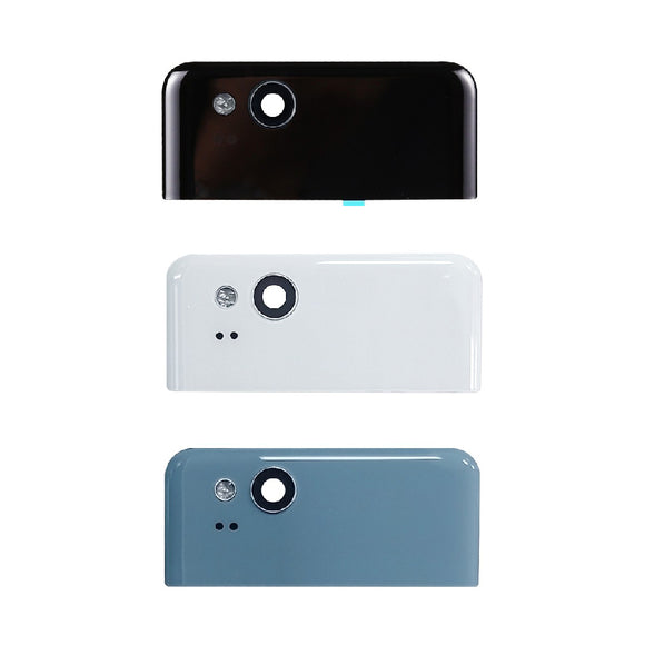 Back Top Glass Cover with Camera Lens and Bezel for Google Pixel 2