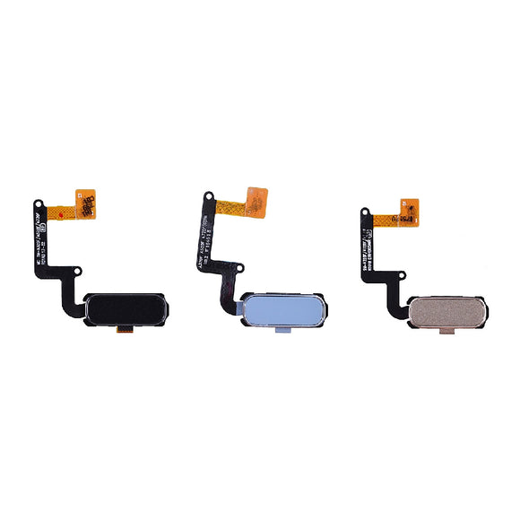 Home Button with Flex Cable, Connector and Fingerprint Scanner Sensor for Samsung Galaxy A7 2017 A720 / A5 2017 A520