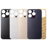 Back Glass Cover with Adhesive and Big Camera Hole for iPhone 14 Pro Max - High Quality