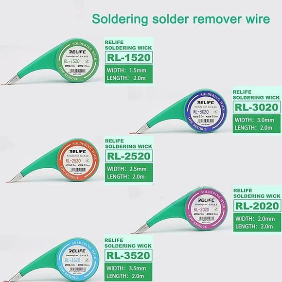 RELIFE Desoldering Wire Soldering Wick for Solder Remover Repair Tool