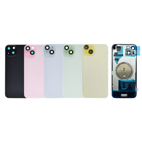 Rear Cover Glass with Camera Lens and Magsafe Magnet for iPhone 15 Plus High Quality