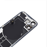 Rear Cover Glass with Camera Lens Glass and Wireless NFC Charging with Flash Flex Cable for iPhone 16 High Quality