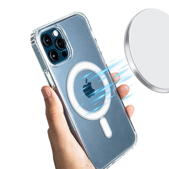 Clear Hybrid Magsafe Case with Magnetic Ring for iPhone 14 Plus Pro Max