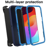 Shockproof Armor Hard Plastic Case with Belt Clip for iPhone 15 Plus Pro Max