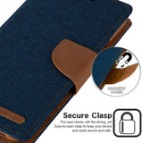 Goospery Canvas Diary Wallet Case With Card Slots for Samsung Galaxy A70 A705