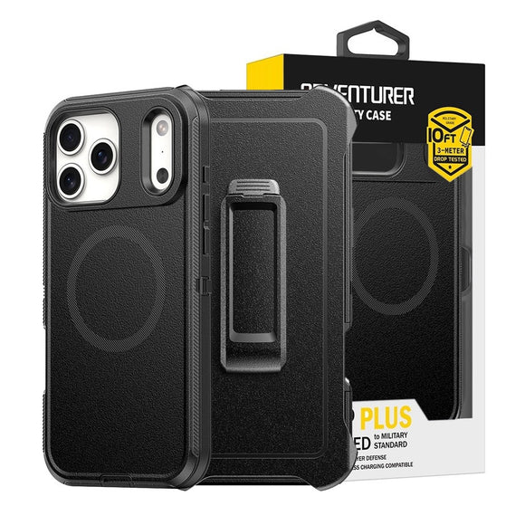 Shockproof Armor Hard Plastic Case with Belt Clip for iPhone 17 Pro Max Air