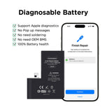 Diagnosable Battery with Adhesive Strips for iPhone 12 Pro Max Configuration Ready