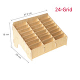 Wooden Mobile Phone Parts Storage Box Organizer 24/48 Grid for LCD, Boards, Repair Tools