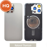 Rear Cover Glass with Camera Lens and Magsafe Magnet for iPhone 15 Pro Max High Quality