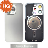 Rear Cover Glass with Camera Lens and Magsafe Magnet for iPhone 15 Pro High Quality