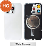 Rear Cover Glass with Camera Lens and Magsafe Magnet for iPhone 15 Pro High Quality