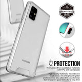 Space Clear TPU/PC Shockproof Anti-Scratch Back Cover Case for Samsung Galaxy A11 A12 A21s A22 A32 A52 A71