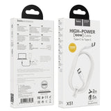 hoco High-Power 100W Type-C to Type-C Charging Data Cable 1m 2m White