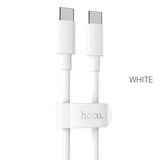 hoco High-Power 100W Type-C to Type-C Charging Data Cable 1m 2m White