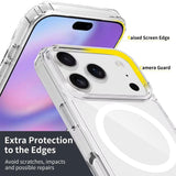 High Quality Acrylic + TPU Hybrid Transparent Case Cover With Magnetic Ring for iPhone 17 Pro Max Air