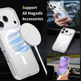 High Quality Acrylic + TPU Hybrid Transparent Case Cover With Magnetic Ring for iPhone 17 Pro Max Air
