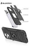 Blacktech Robot Magnet Case with 360° Rotating Ring for iPhone 13 Pro / Max