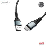 Yesido Fast Charging Data Cable 1.2M 2M 18W 60W 2.1A 2.4A 3A