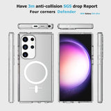 UTIA Shockproof Transparent Magsafe Cover Case for Samsung Galaxy S25 Edge Transparent