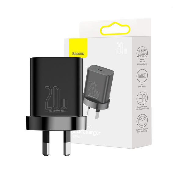 Baseus Super Si Quick Charger 1C 20W Wall Fast Charger AU PLUG CCCJGCA