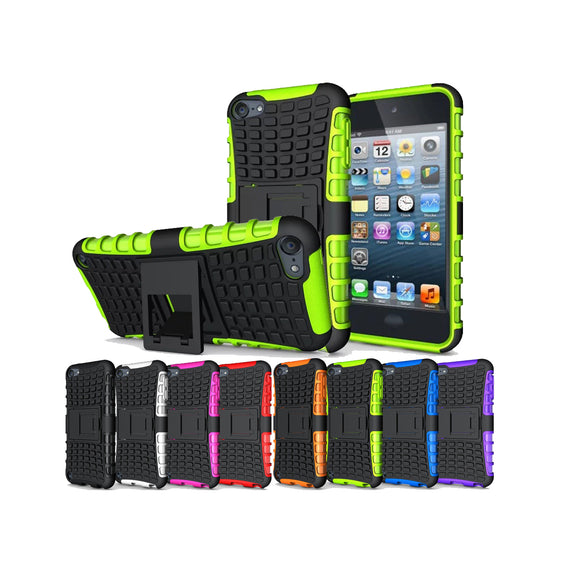 Heavy Duty Hybrid Bumper Case With Kickstand for iPod Touch 7/iPod Touch 6/iPod Touch 5