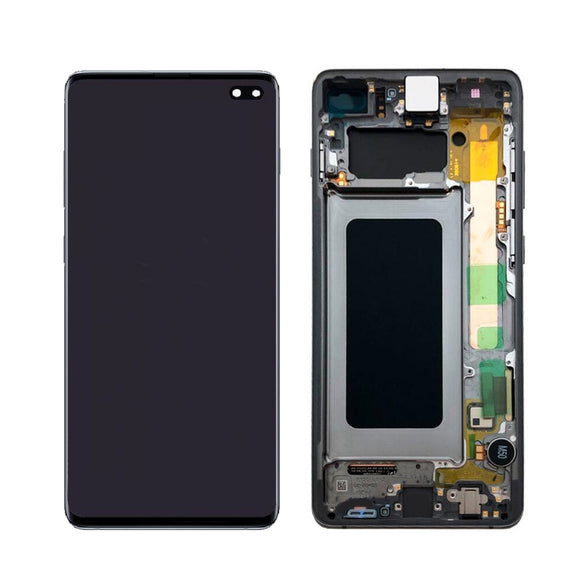 LCD and Touch Assembly with frame for Samsung Galaxy S10+ - OEM Refurbished