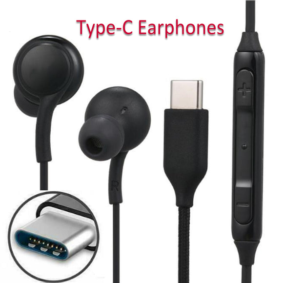 Type-C Handsfree In-Ear Earphone Black for Samsung and other Mobile Phones