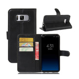 Wallet Flip Leather Case With Card Slots TPU Cover Samsung Galaxy S8 S8+