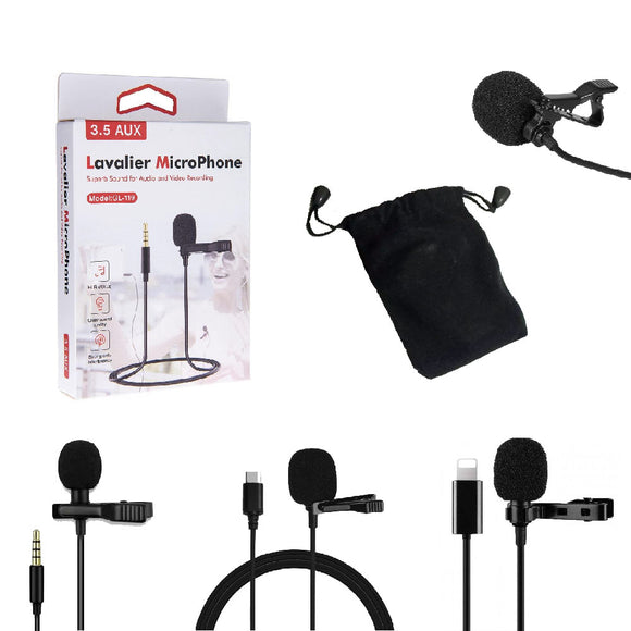 Lavalier Microphone for Mobile Phone Audio and Video Recording