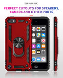 Heavy Duty Case with 360° Rotating Ring Kickstand for iPod Touch 7/iPod Touch 6/iPod Touch 5