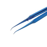 Professional Titanium Alloy Curved Tweezer Tool with Non-slip Design